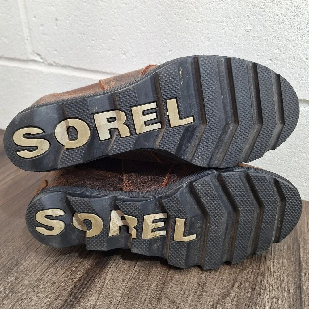 Sorel Arctic Wedge II Chelsea Boots Women's Size 9 Brown Leather Waterproof - Picture 6 of 8